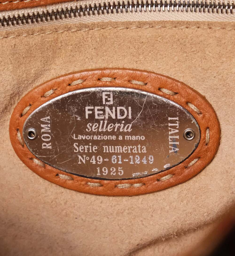 Fendi Selleria Orange Floral Damask Jacquard Baguette - Picture 8 of 8